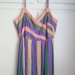 ASOS Color Block Mesh Midi Dress [Relisted]